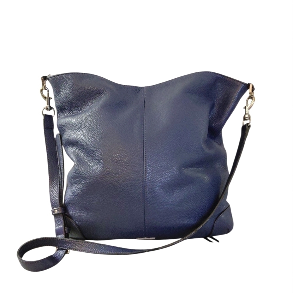 Rebecca Minkoff Regan Leather Crossbody Shoulder Bag Twilight (Navy Blue)